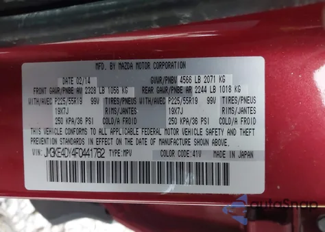 2015 Mazda Cx-5 Grand Touring из США, поврежденный, VIN JM3KE4DY4F0441762